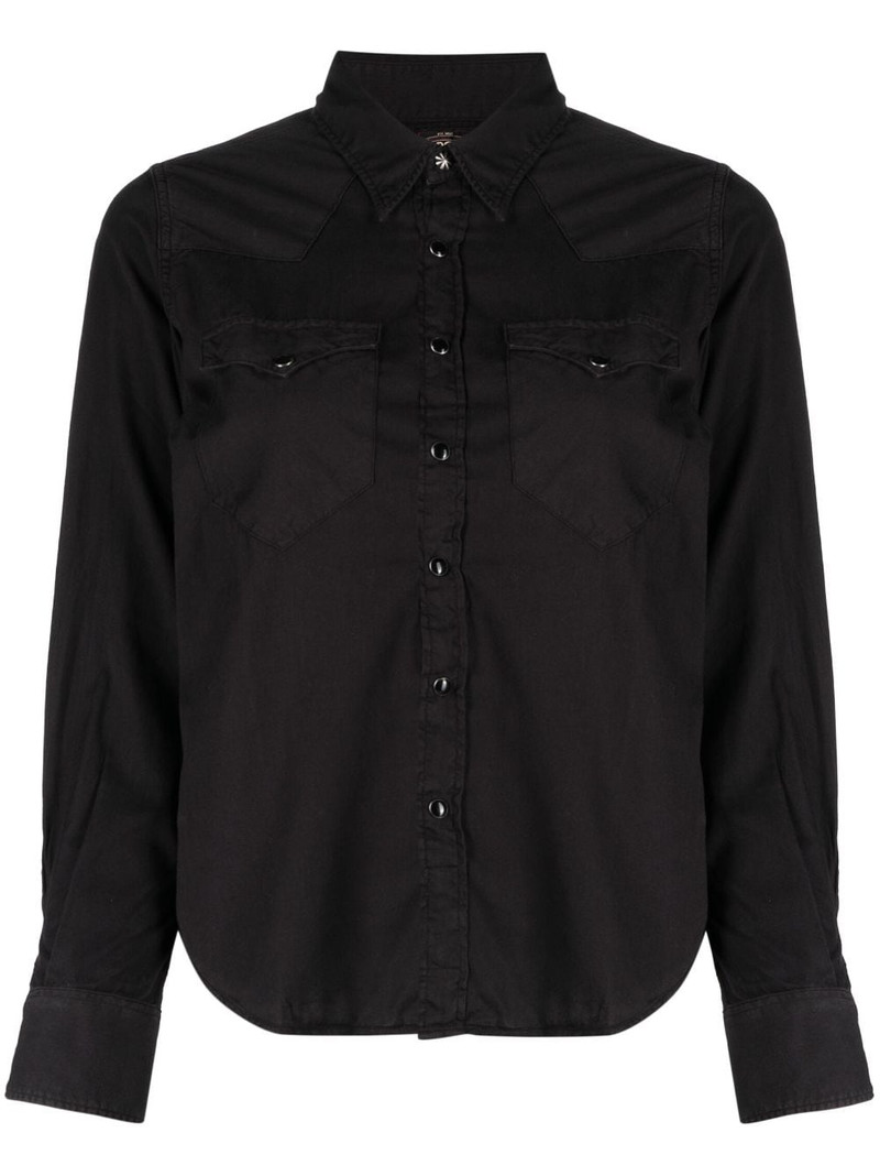 long-sleeved panelled shirt 1