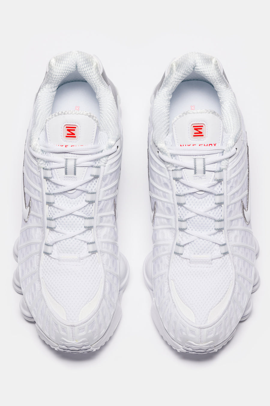 Shox TL Sneaker in White/White/Metallic Silver - 4