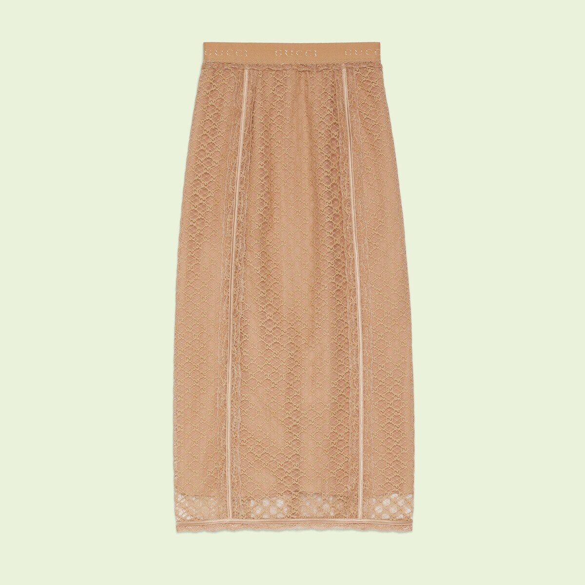 GG net skirt with lace trims - 1