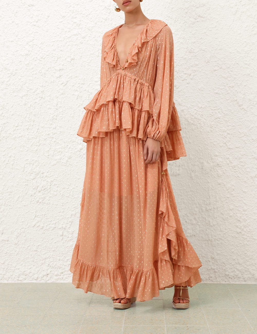 RHIANNON METALLIC FRILL SKIRT - 2
