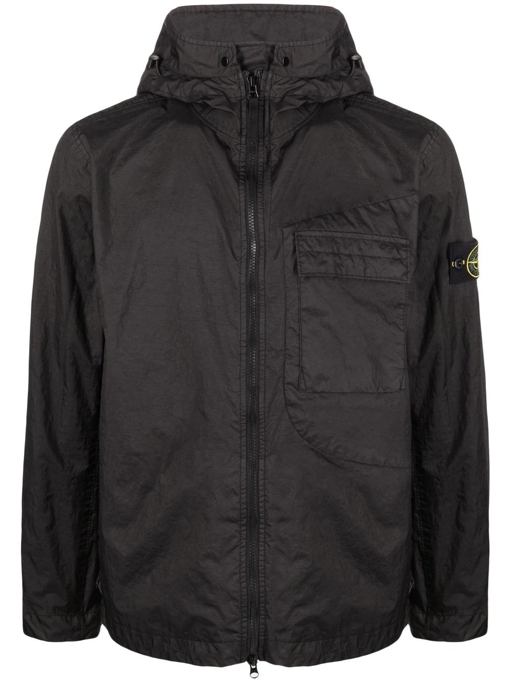 Compass-patch hooded windbreaker - 1