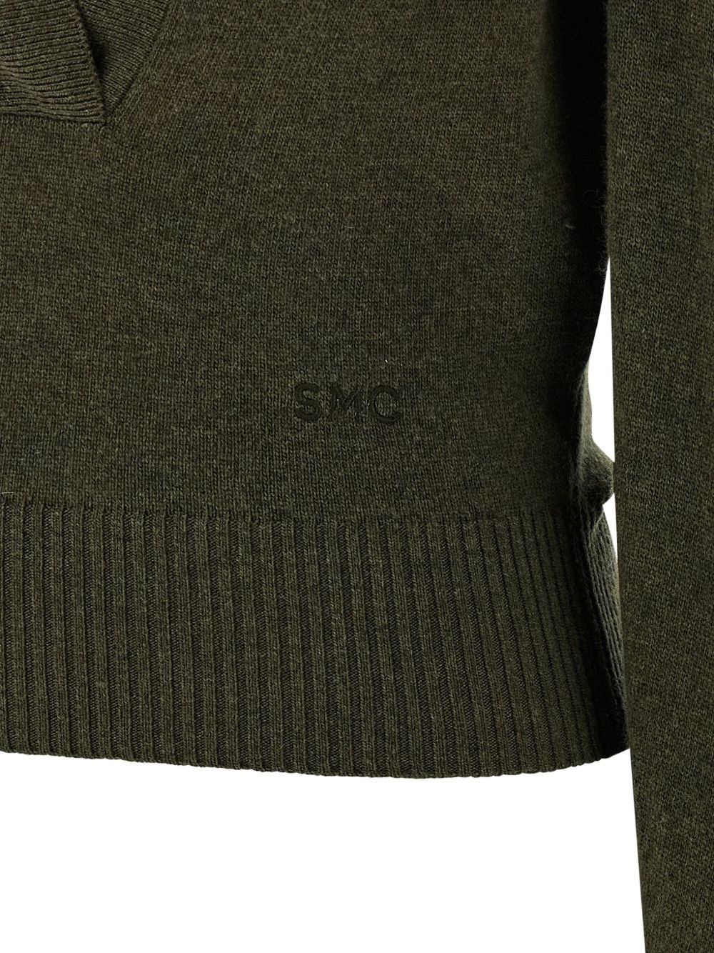 hooded V-neck sweater - 3