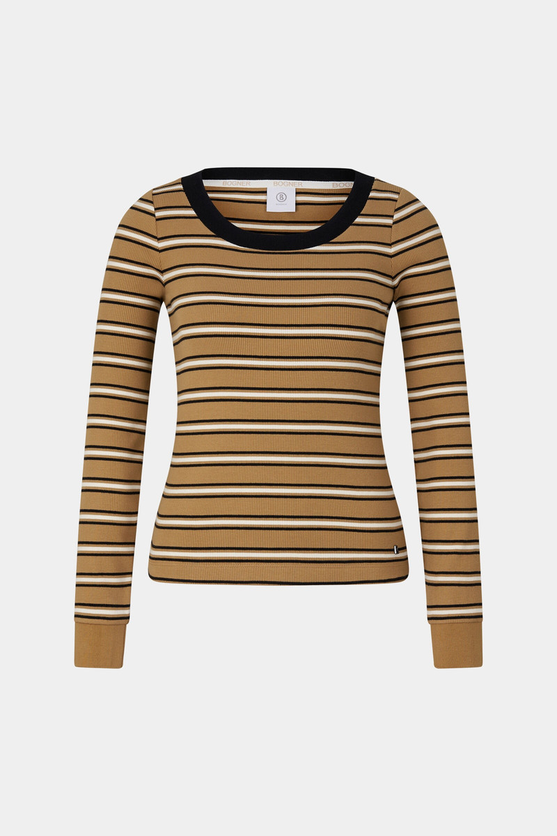 Tass longsleeve in Camel/Black 1