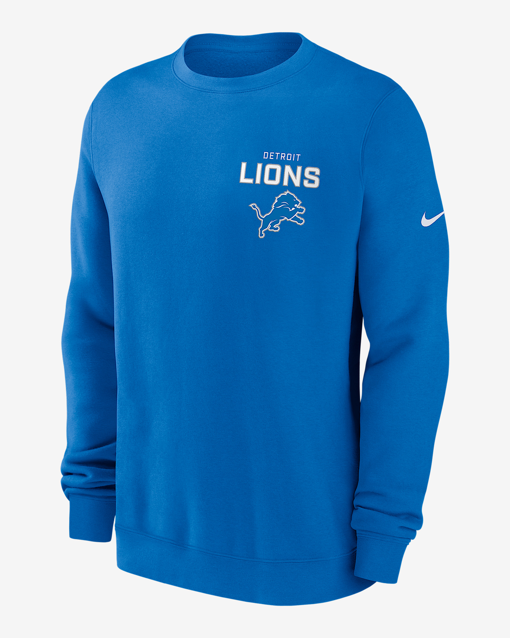 Detroit Lions Draw Block Club Men's Nike NFL Pullover Crew - 1