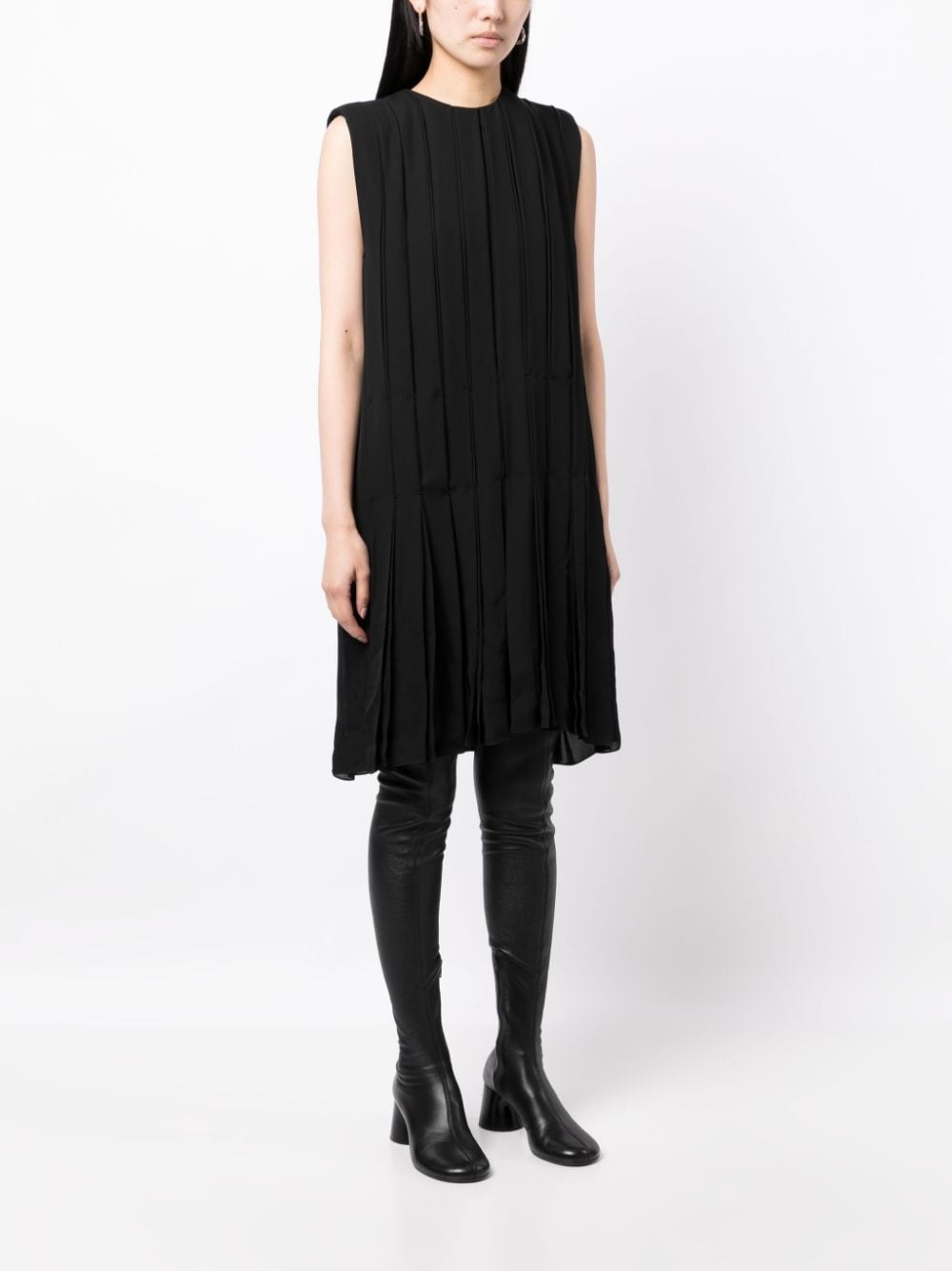 fully-pleated silk dress - 3