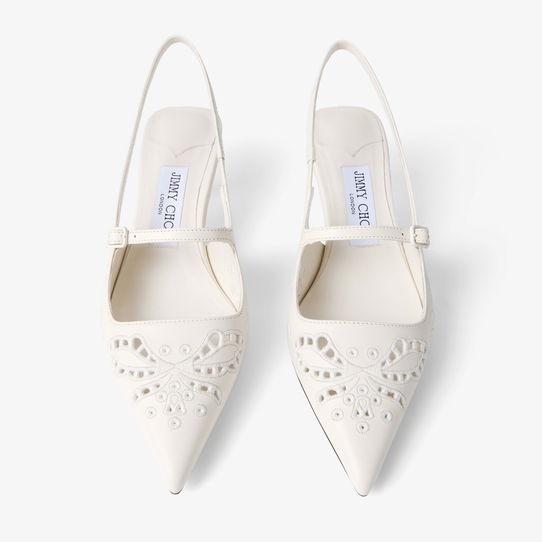 Didi 45
Latte Leather Pumps With Sangallo Embroidery - 4