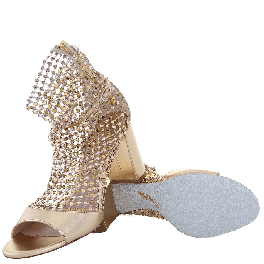 Rene Caovilla Gold Galaxia 80 Jeweled Sandals - 2