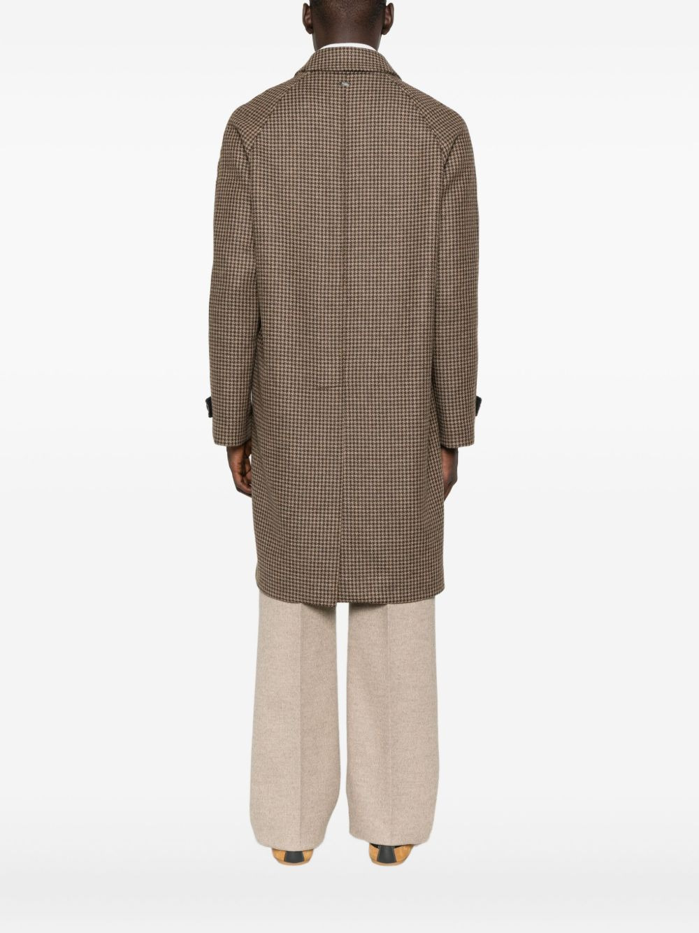 houndstooth button coat - 4