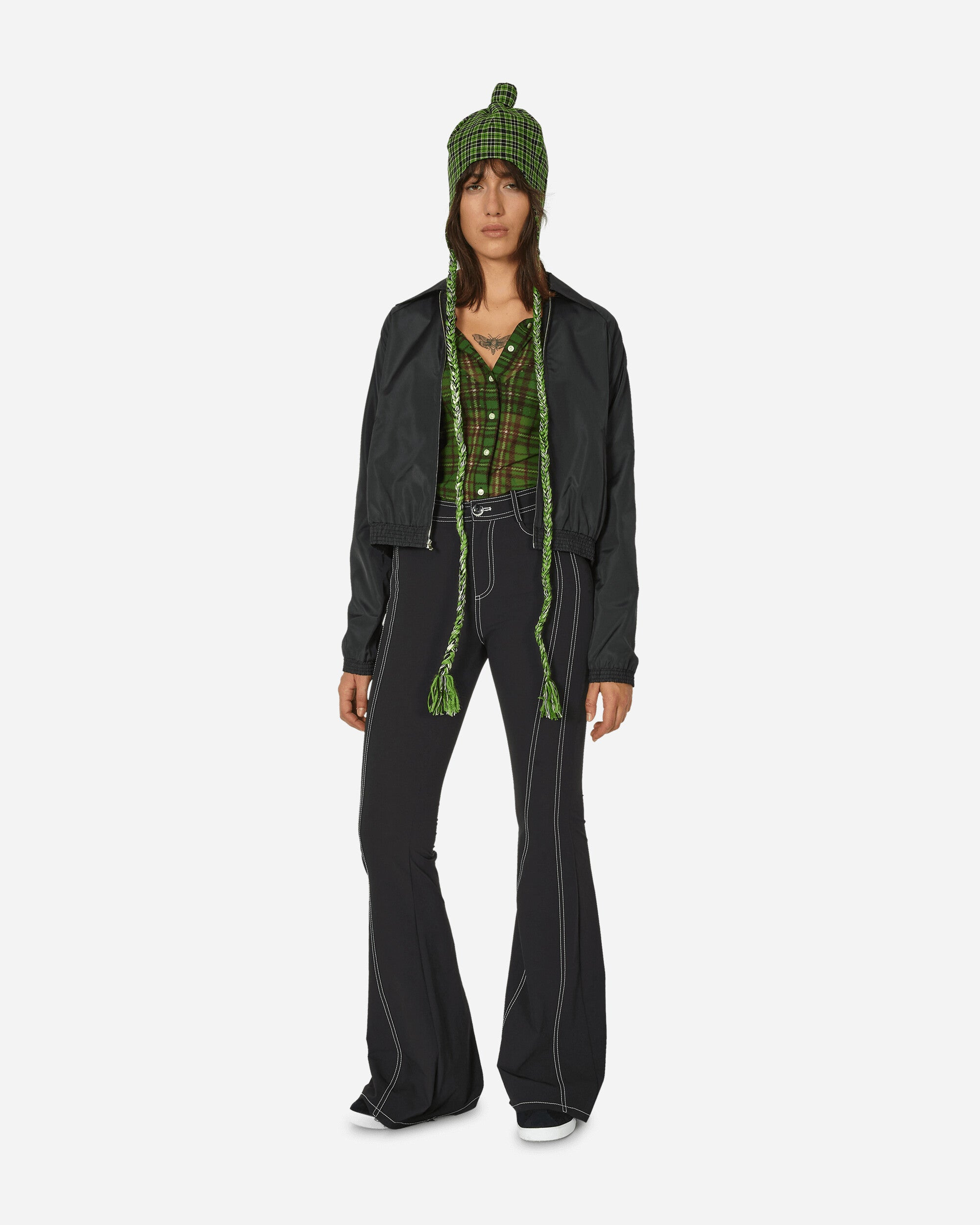 Flared Suit Pants Black - 4