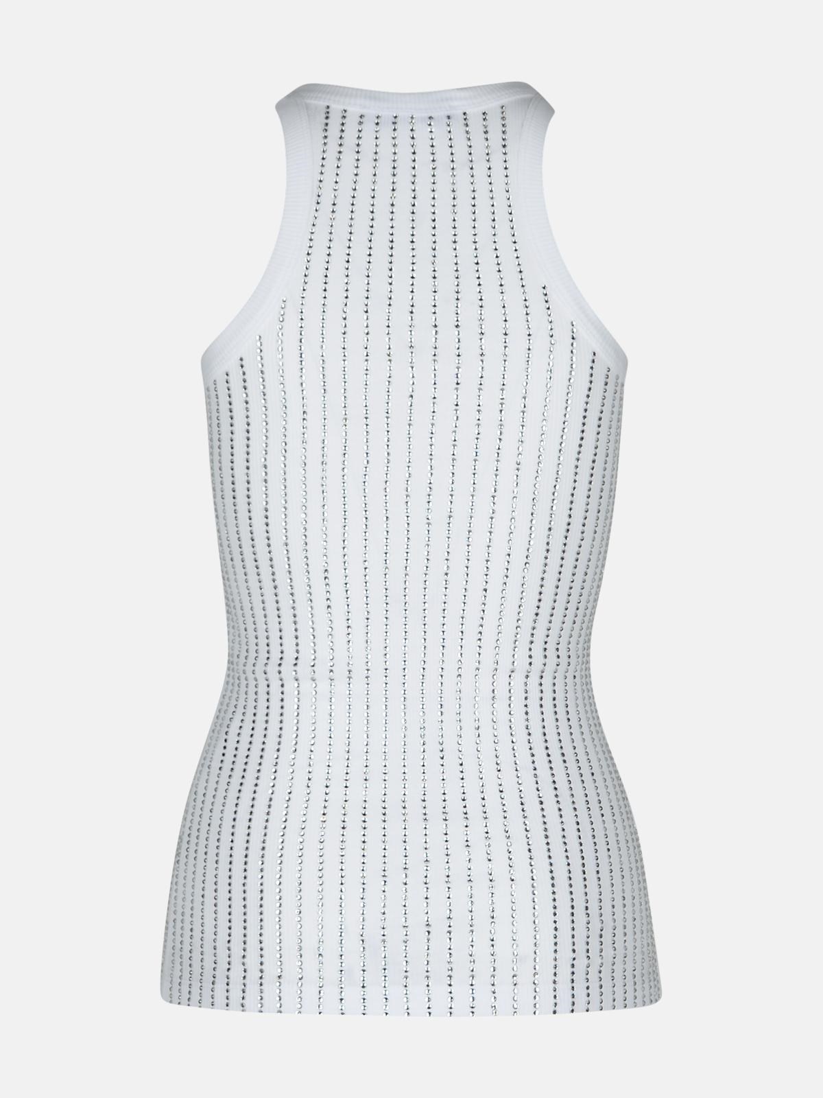 WHITE COTTON TANK TOP - 3