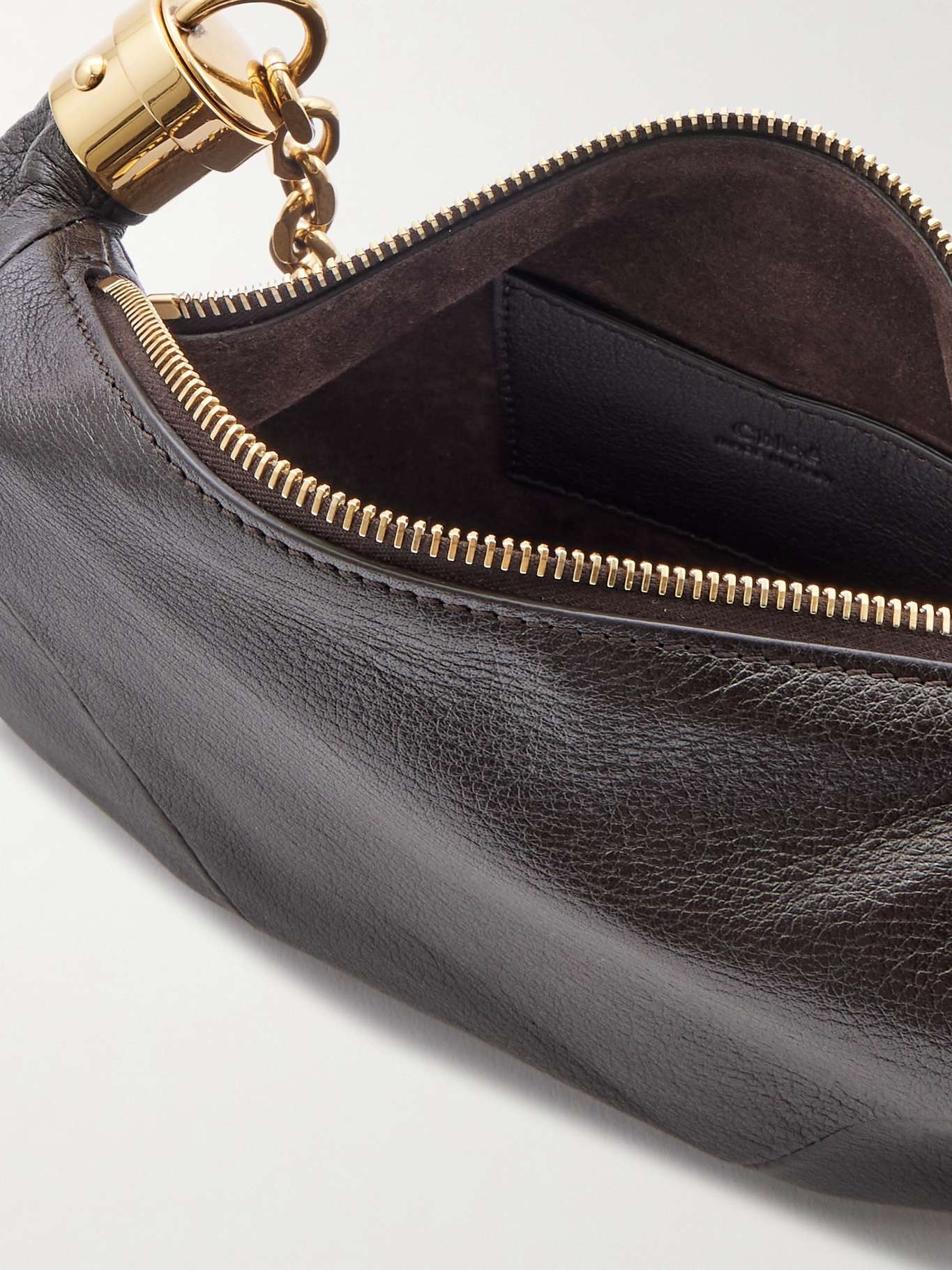 Foulard tasseled paneled textured-leather shoulder bag Brown - 5