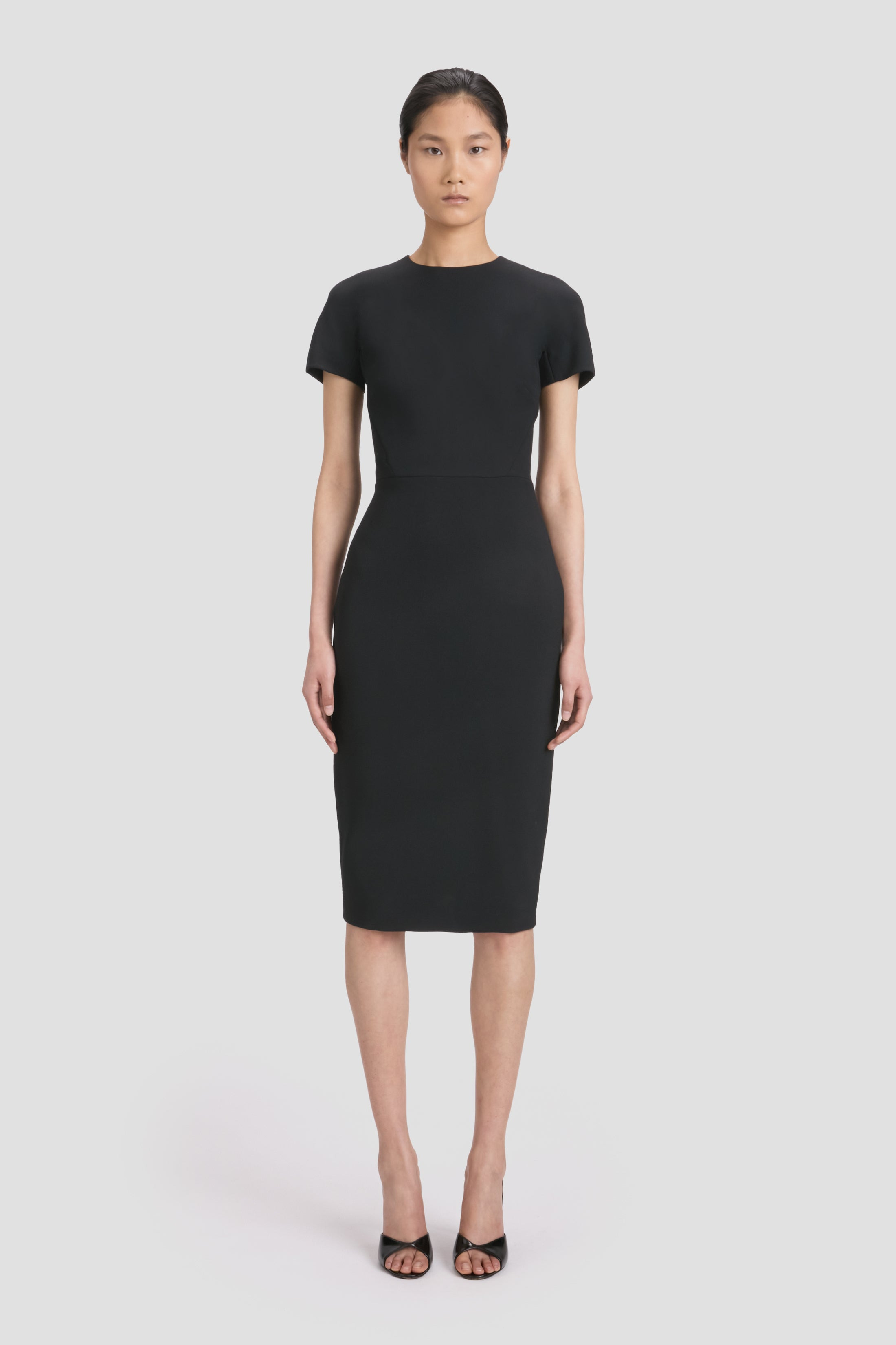 Fitted T-Shirt Dress In Black - 2