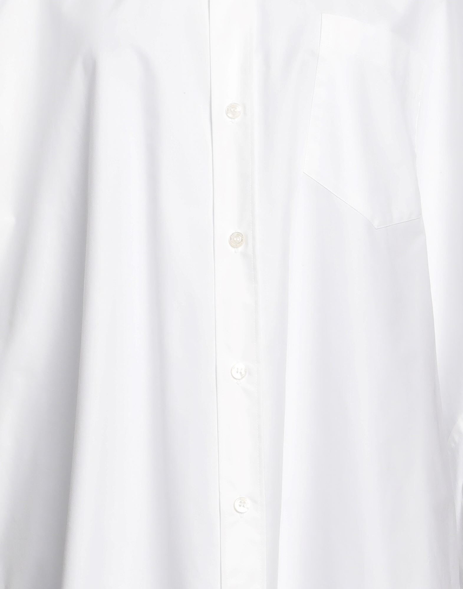 White Women's Solid Color Shirts & Blouses - 4