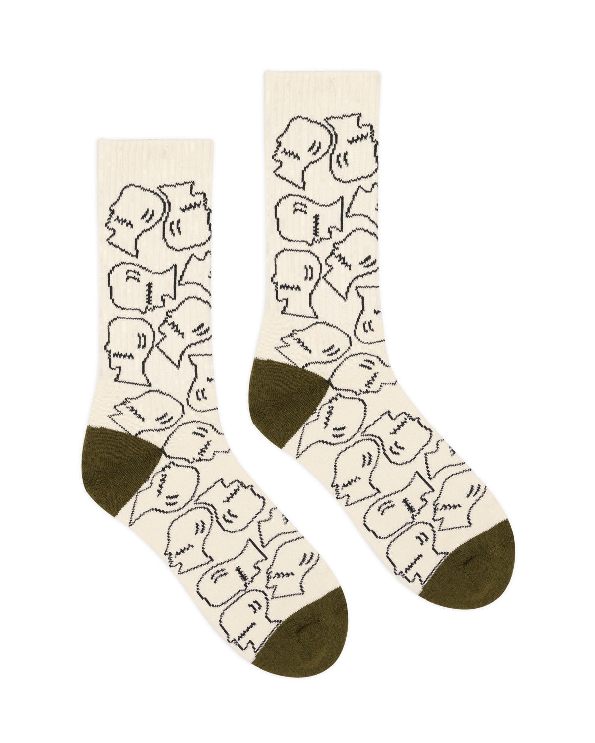 Logohead Crew Socks - Cream - 2