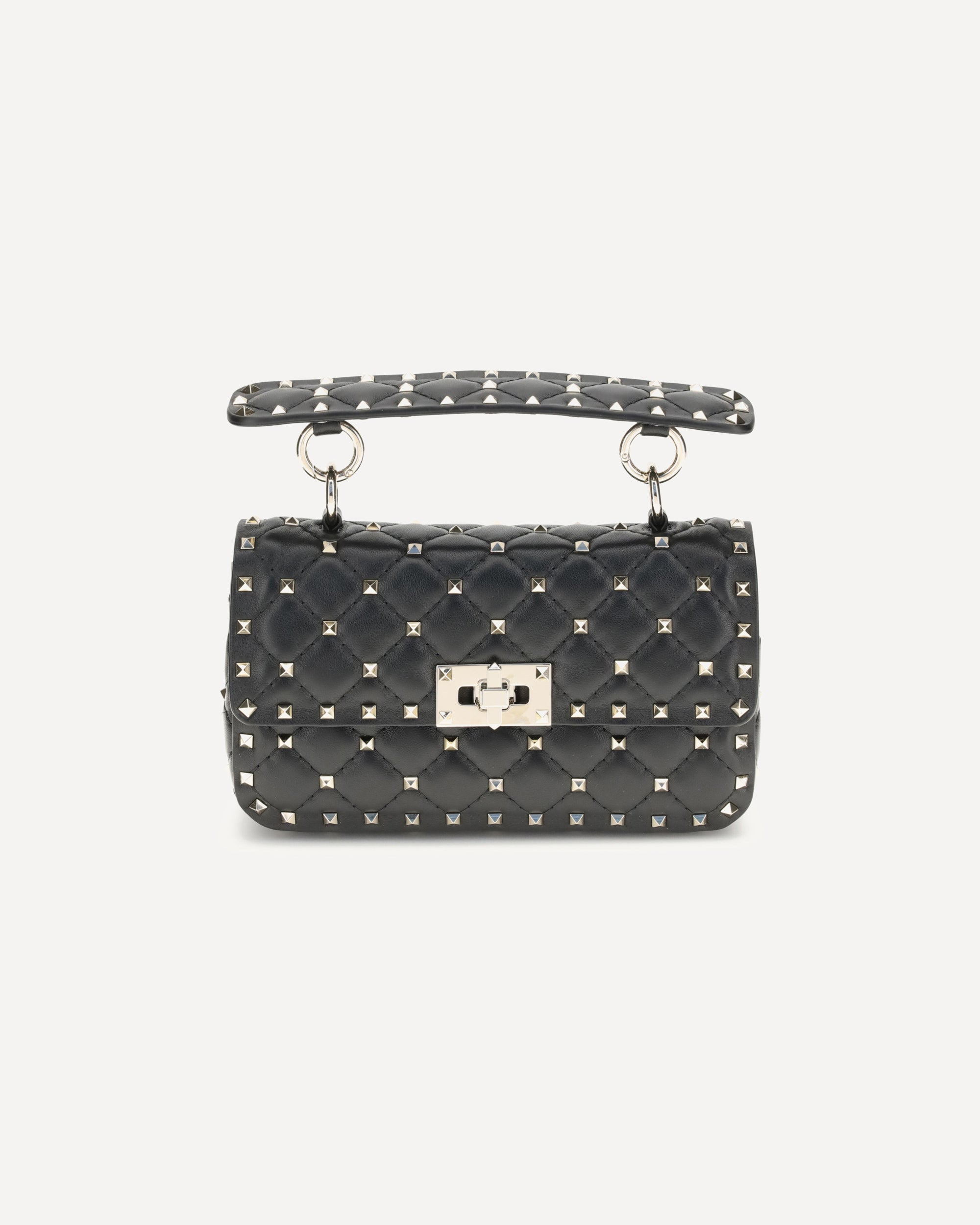 Small Leather Rockstud Spike Handbag - 1