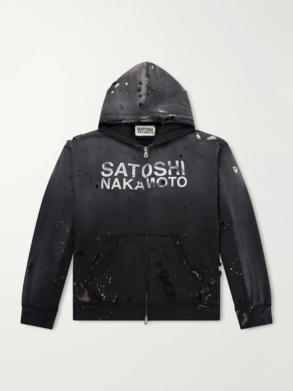 Luke Logo-Printed Cotton-Fleece Zip-Up Hoodie - 1