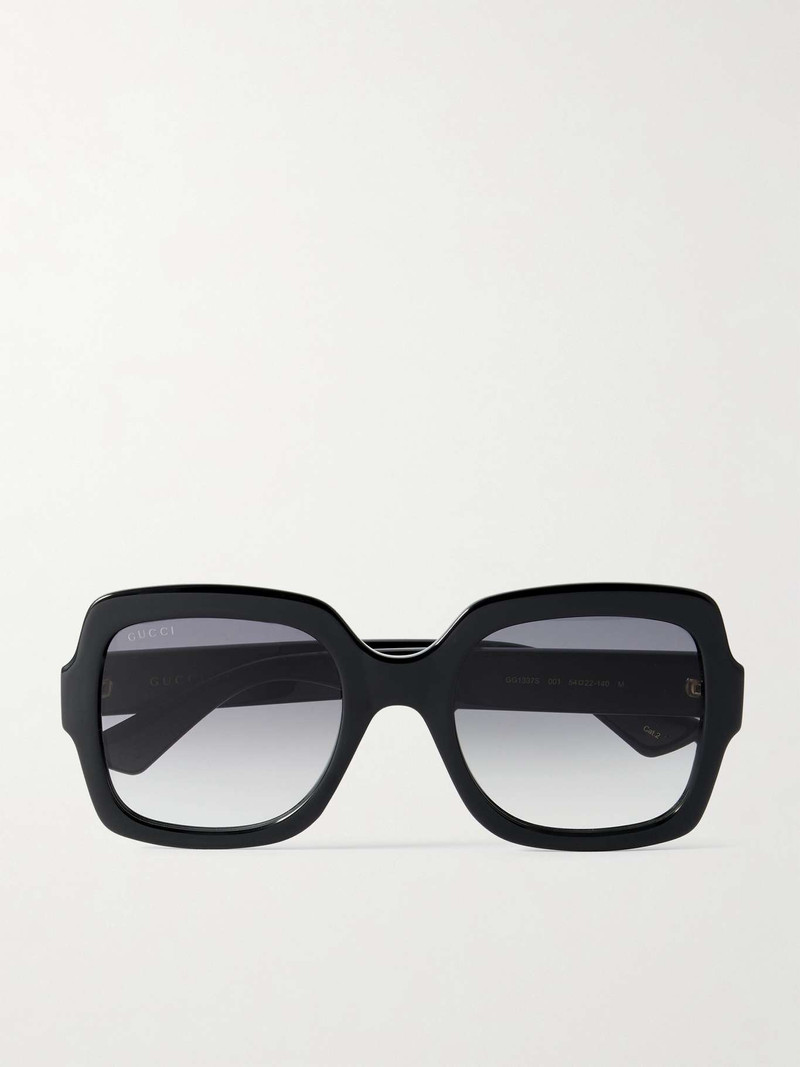 Square-frame acetate sunglasses - 1
