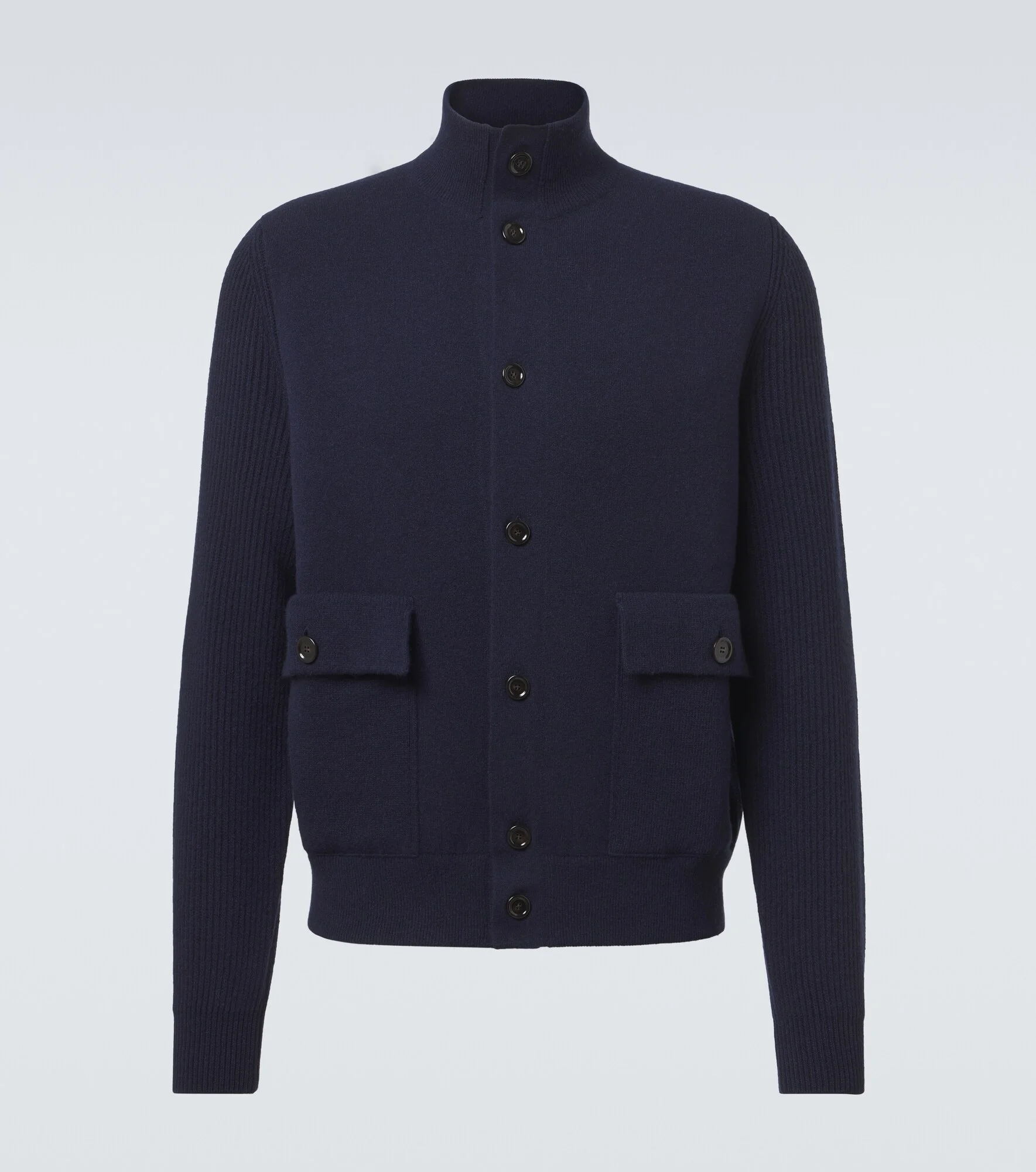 Knitted wool-blend jacket - 1