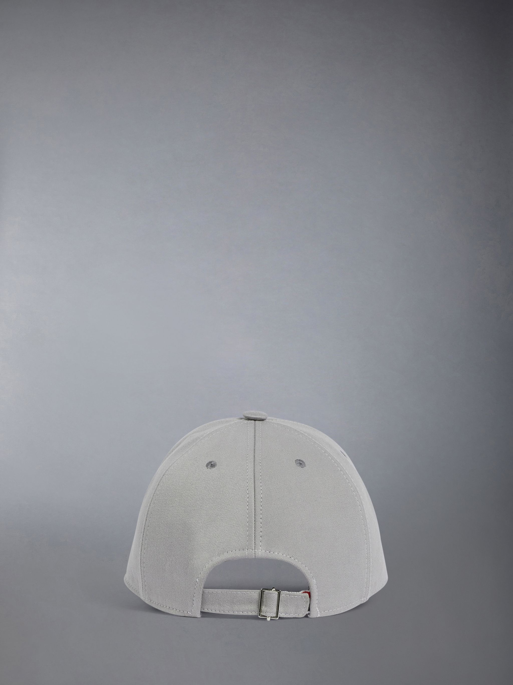 Medium Grey Cotton Twill Baseball Cap - 4