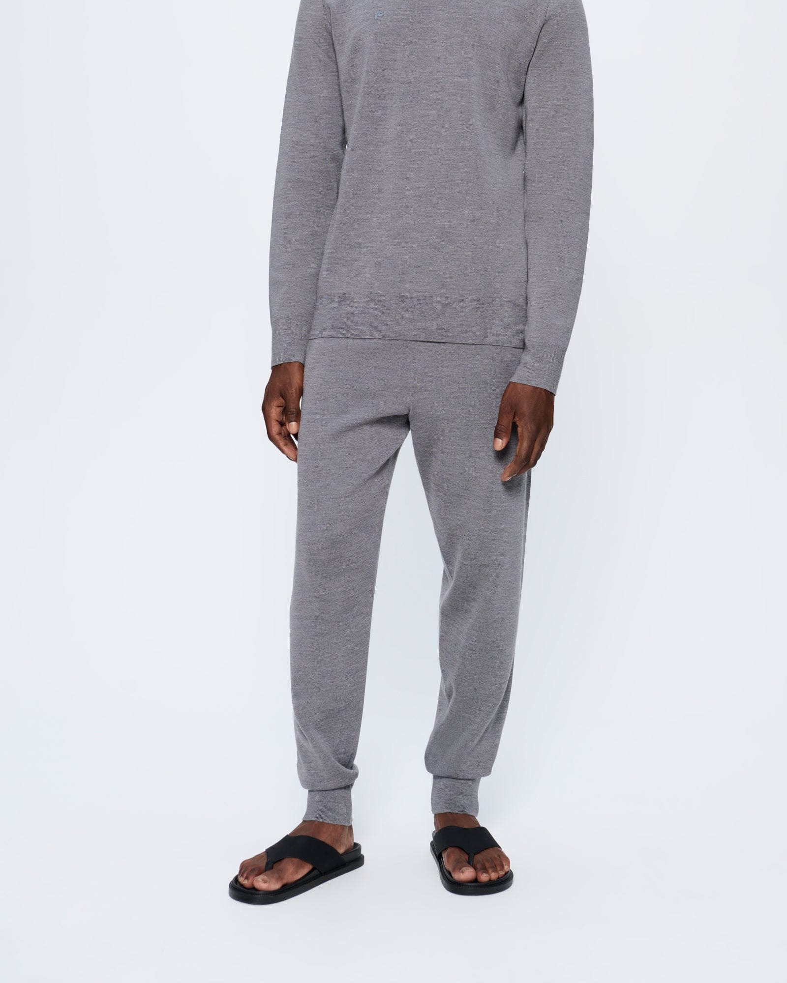 Mens DNA Regenerative Merino Wool Track Pants - Grey Marl - 3