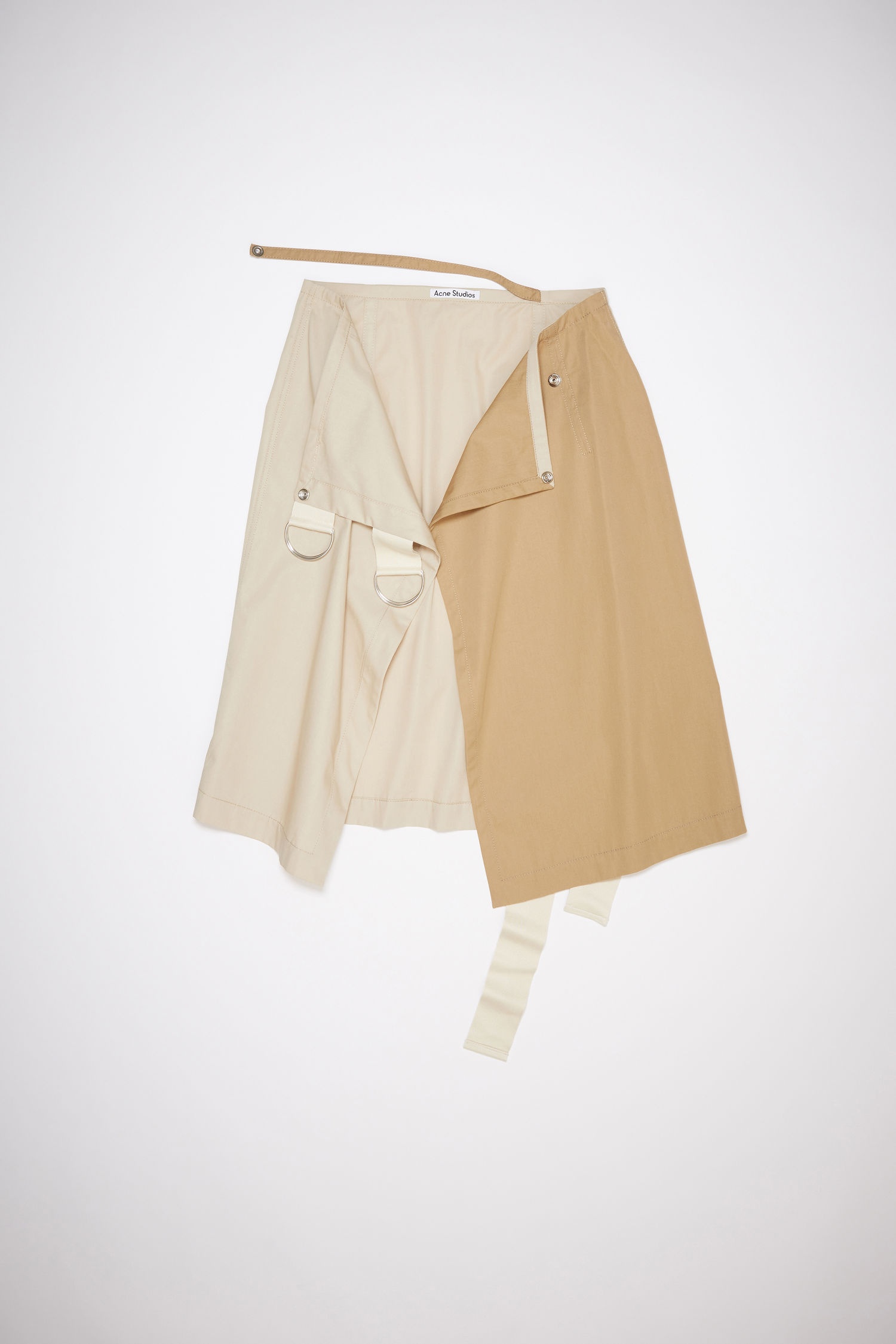 Asymmetric skirt - Light beige - 1