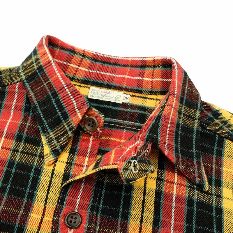 Lot.3022 FLANNEL SHIRTS WITH CHINSTRAP - F-Pattern - ONE WASH - WH-3022F24 3
