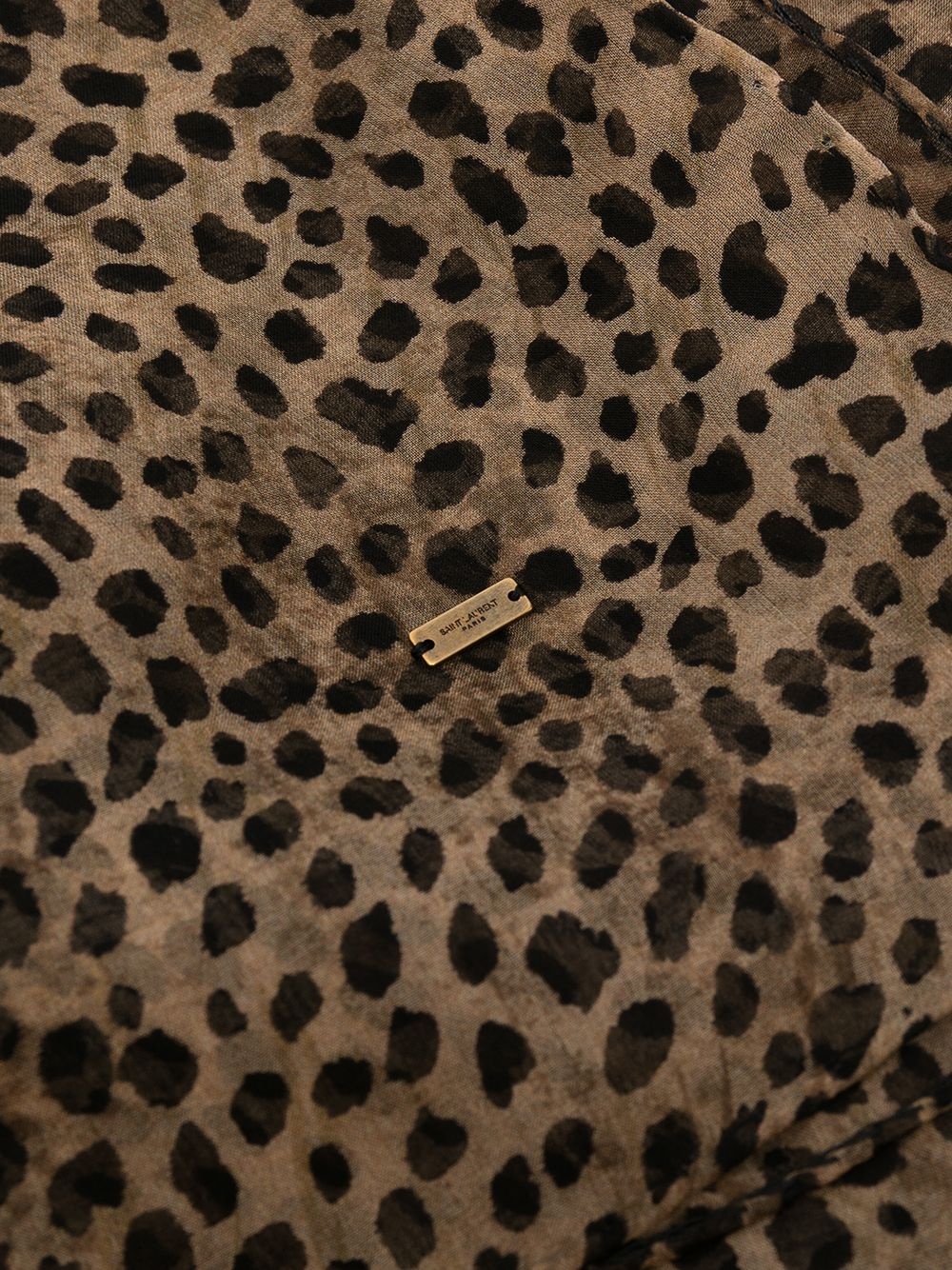 leopard-print large square scarf - 3