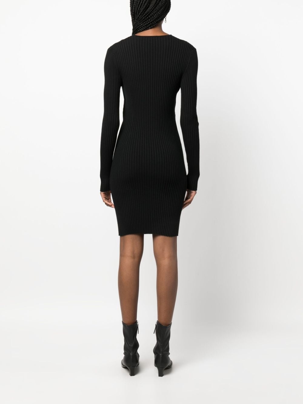x Simkhai contoured ribbed-knit minidress - 4