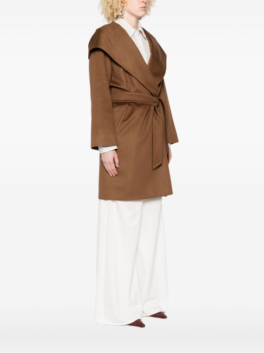 hooded virgin-wool coat - 3