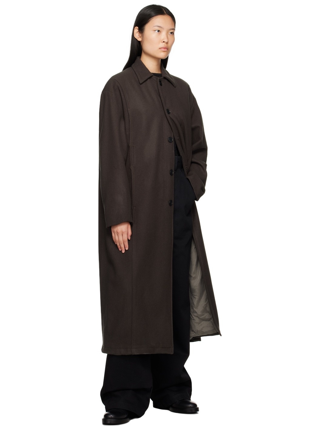 Gray Seam Pocket Coat - 4