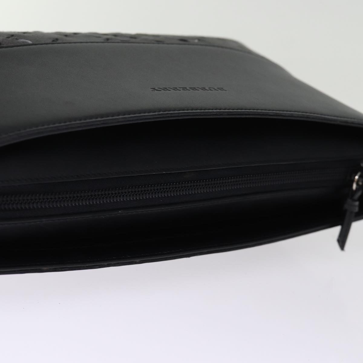 Burberry Hand Bag Leather Black - 6