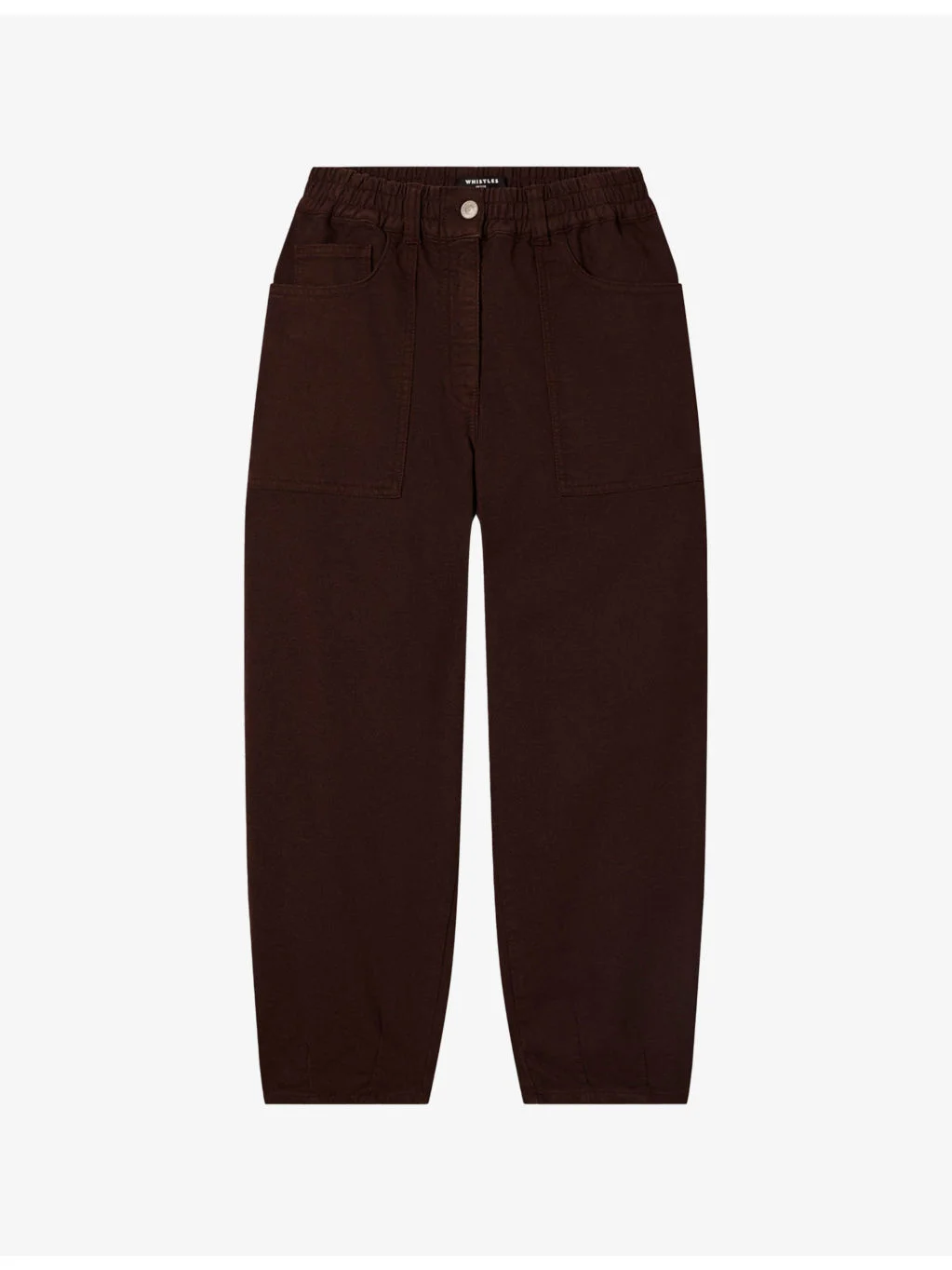 Barrel-Leg Elasticated-Waist Denim Jeans - 1