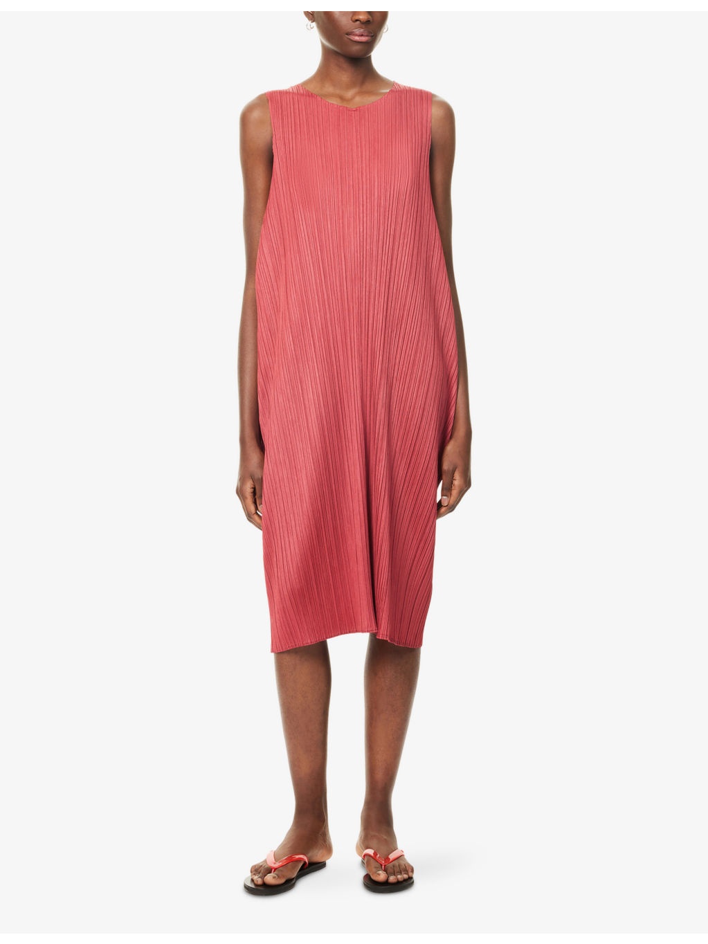 Lamp Shade Sleeveless Knitted Midi Dress - 3