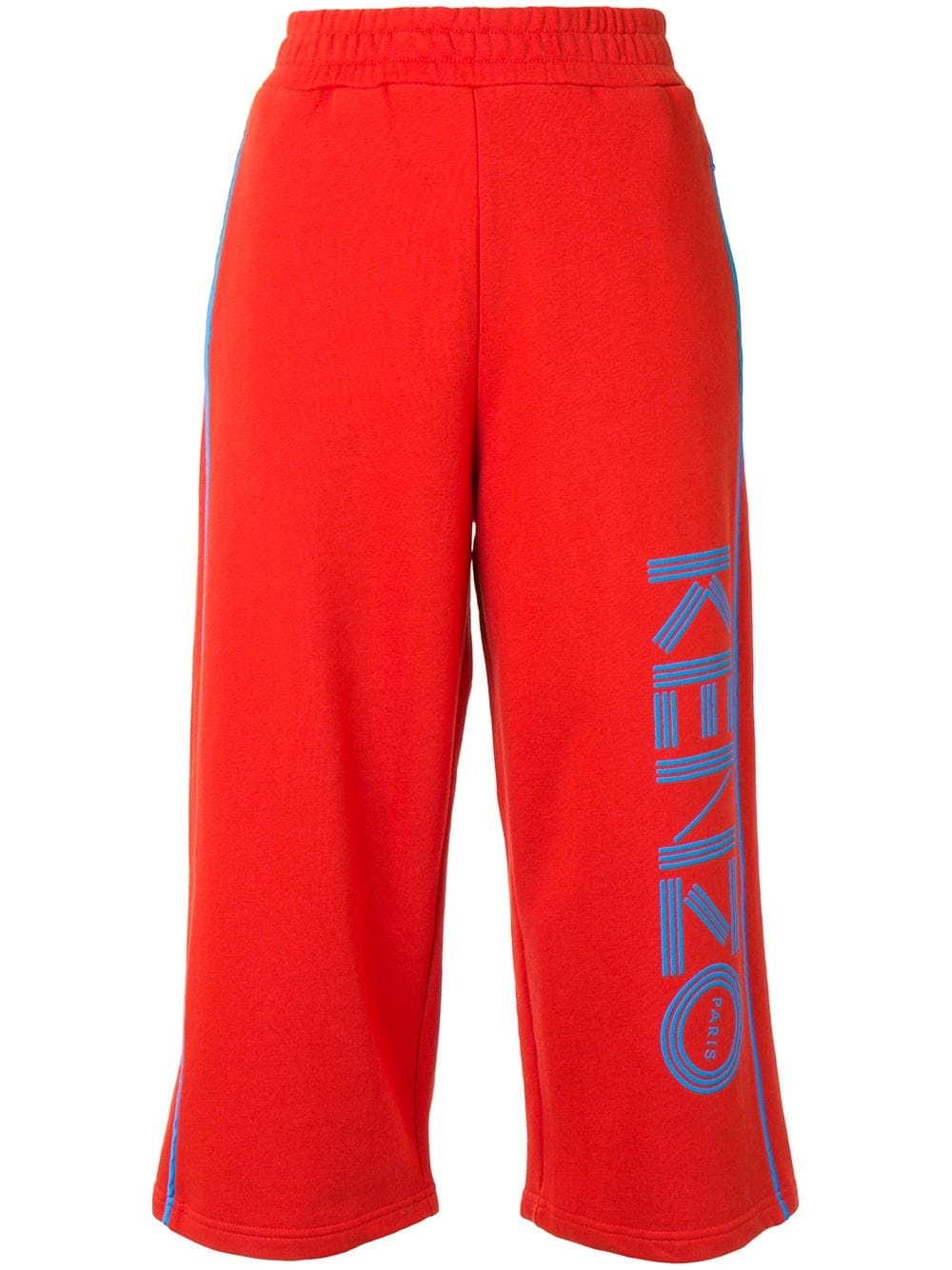 logo cropped track pants - 1