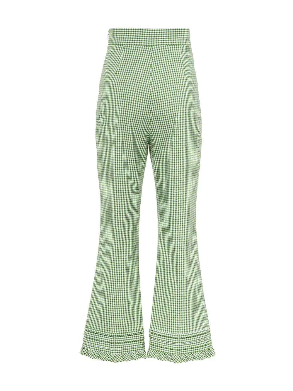 flared gingham trousers - 2