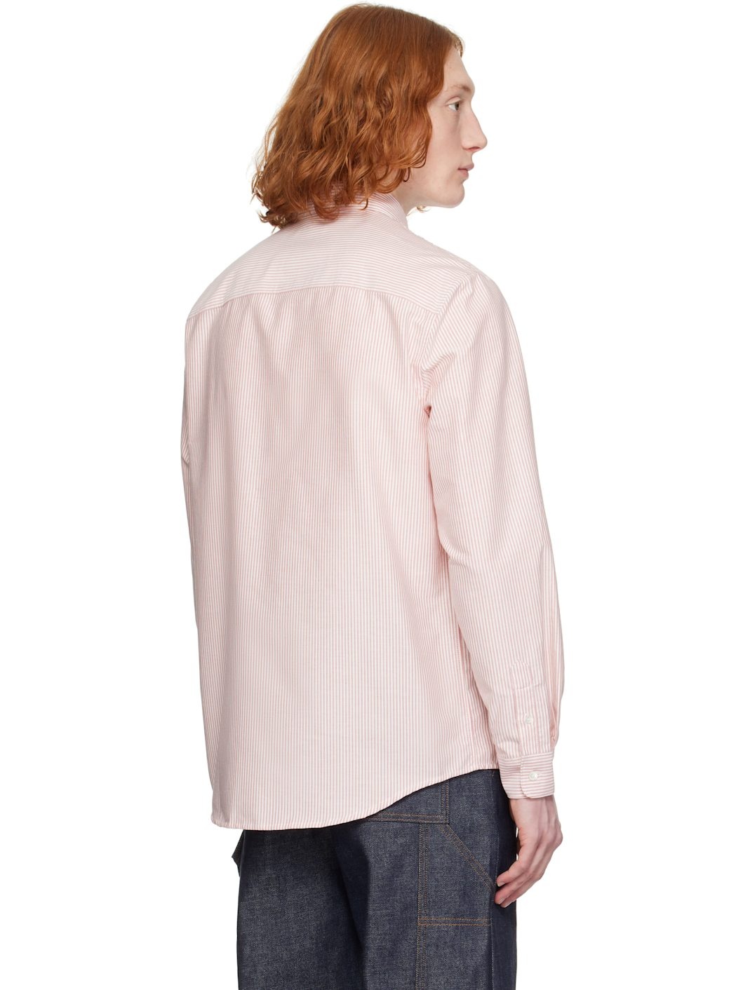 A. P.C. Red & White Greg Shirt - 3
