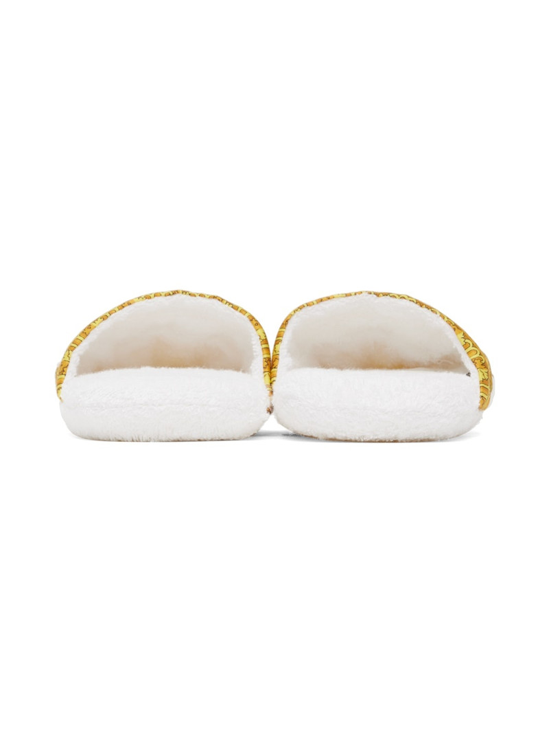 VERSACE White Baroque Slippers outlook