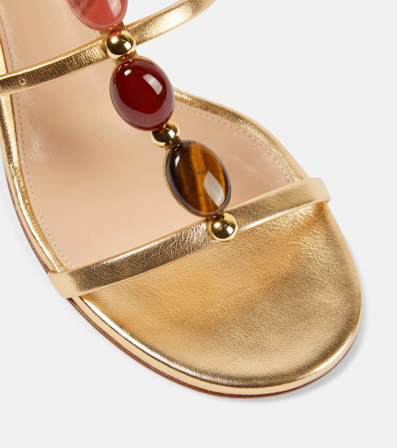 Shanti 85 embellished leather sandals 6