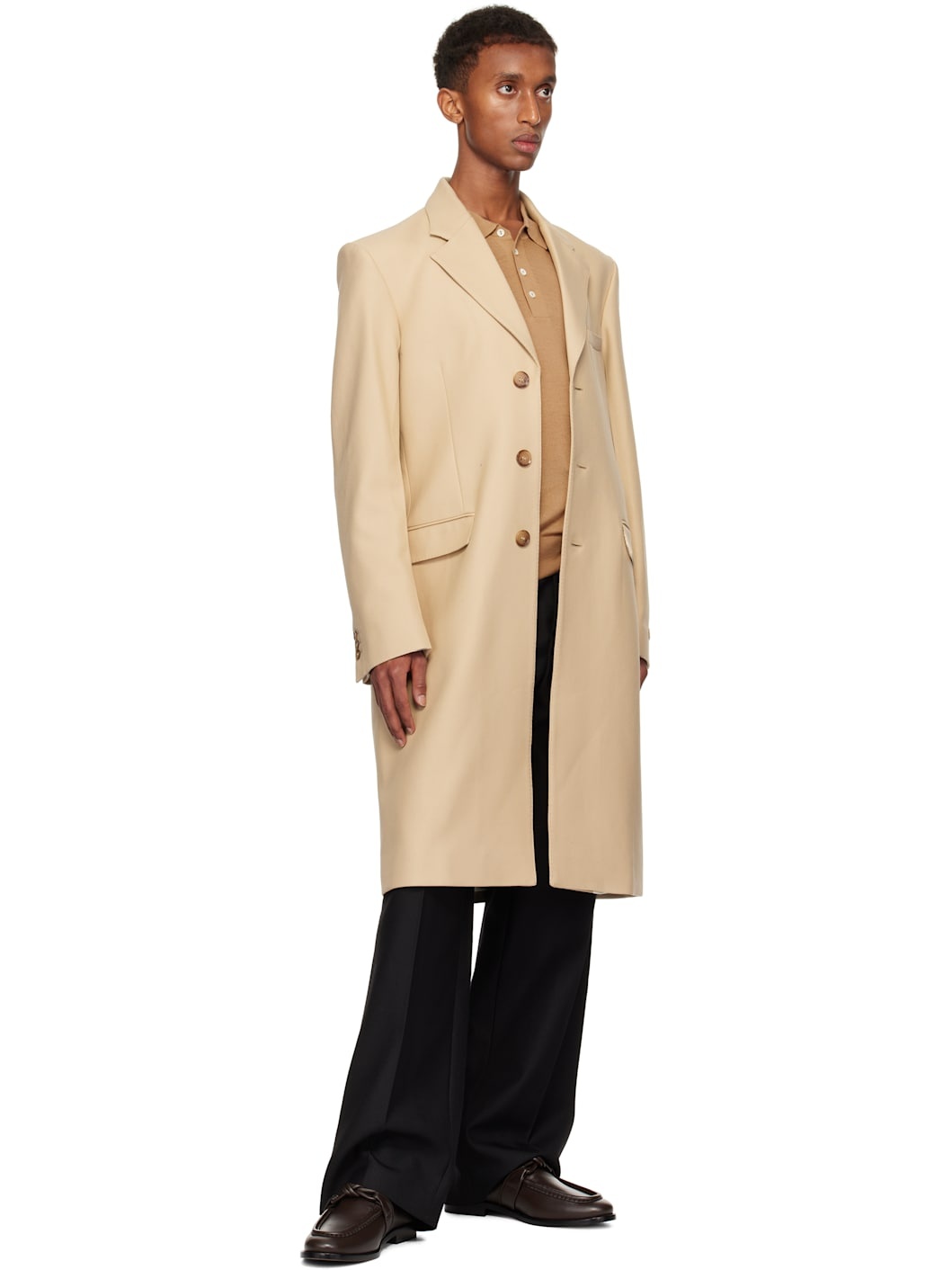 Beige Twill Coat - 4
