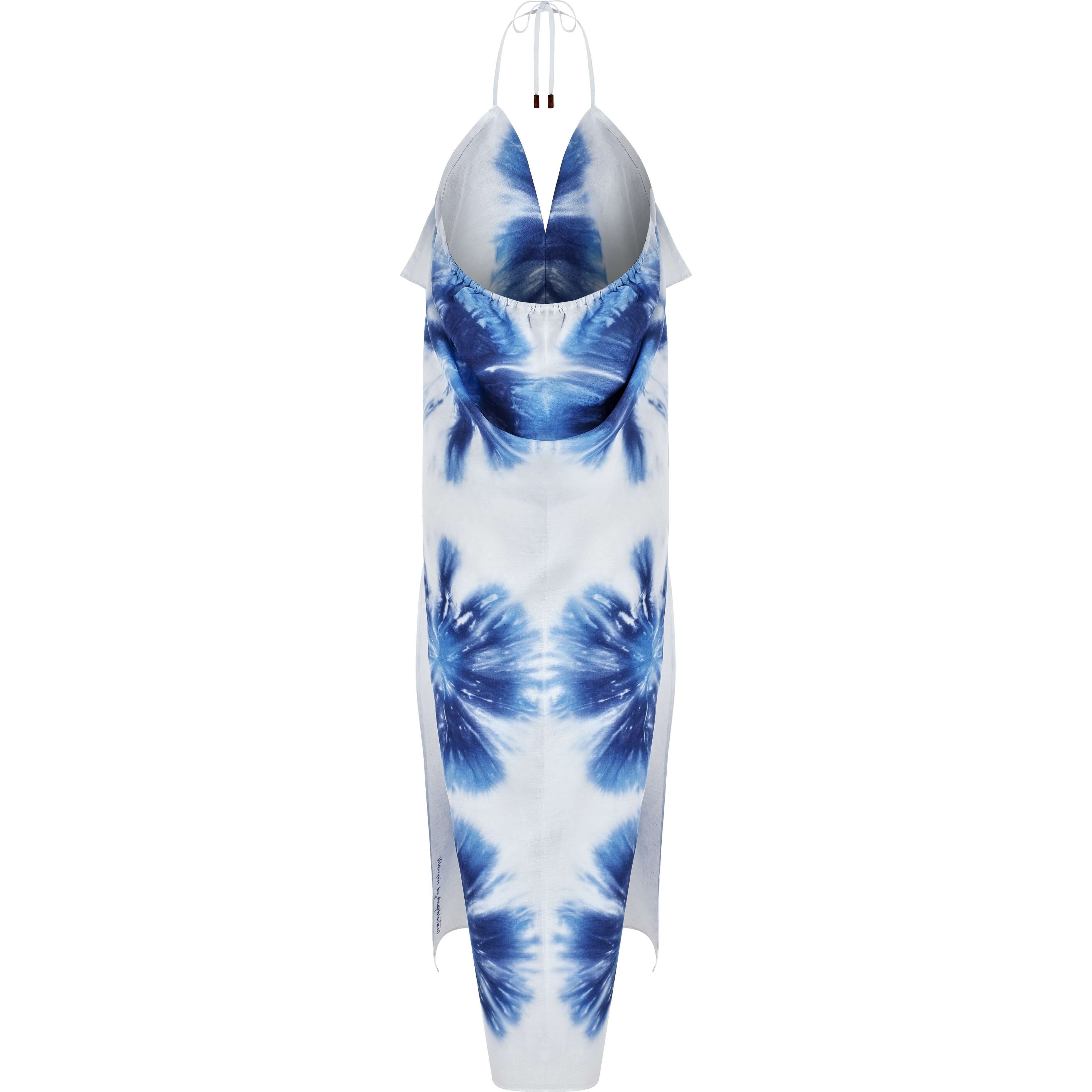 Women Hemp Viscose Pareo Dress-Tie & Dye- Vilebrequin x Angelo Tarlazzi - 2