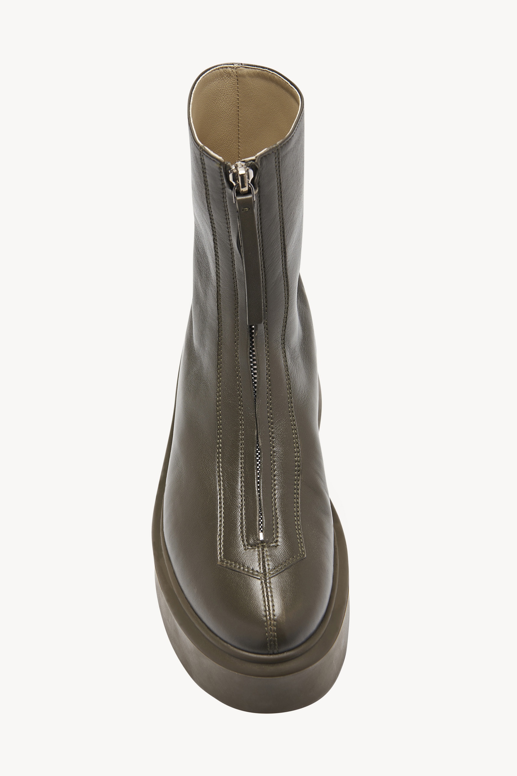 Zipped Boot I in Leather - 3