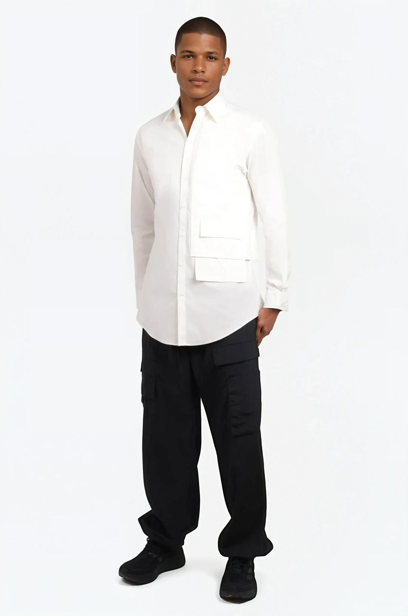 RELAXED BUTTON DOWN SHIRT | OFF WHITE - 2