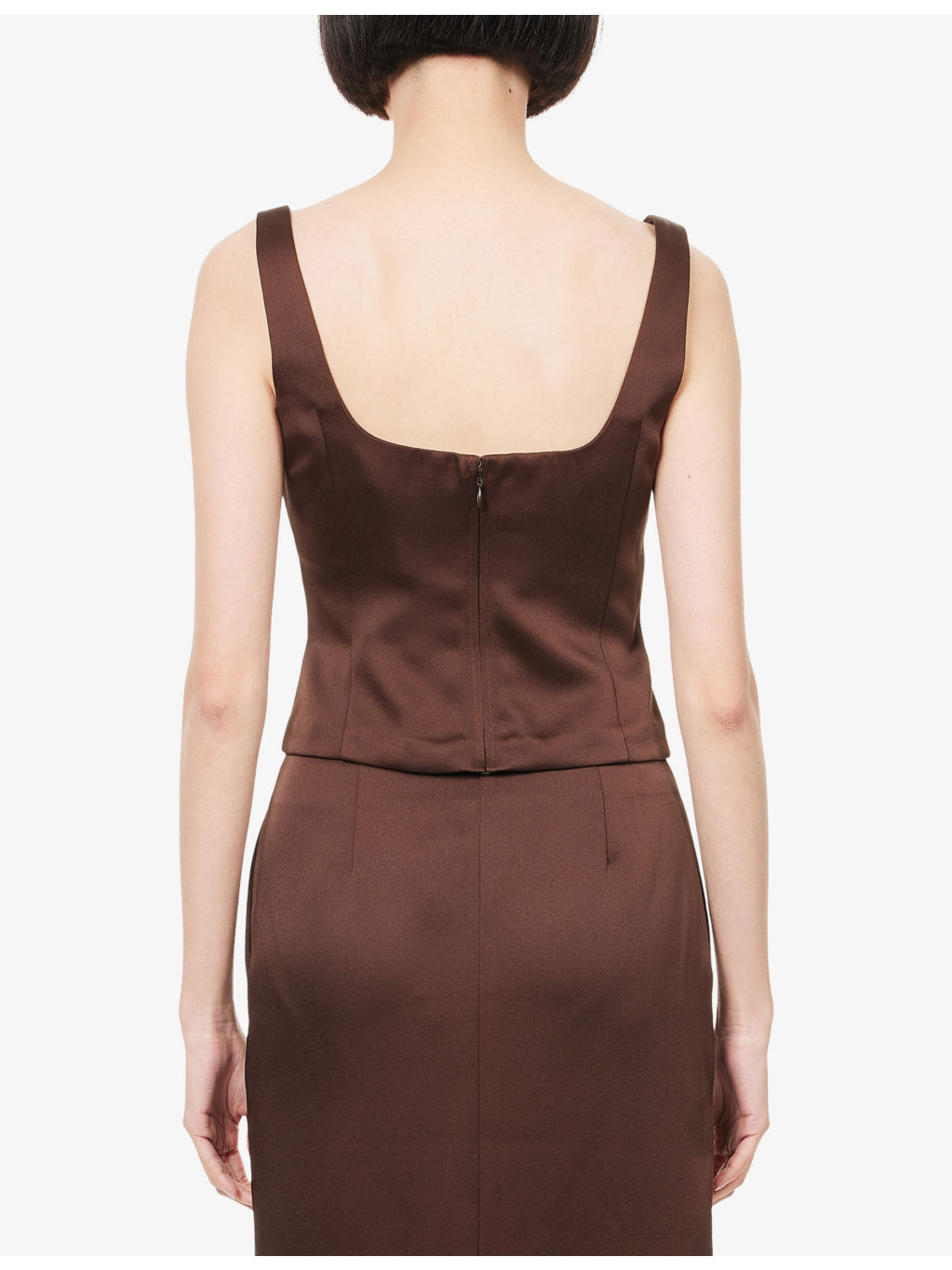 Pilino Square-Neck Satin Top - 4