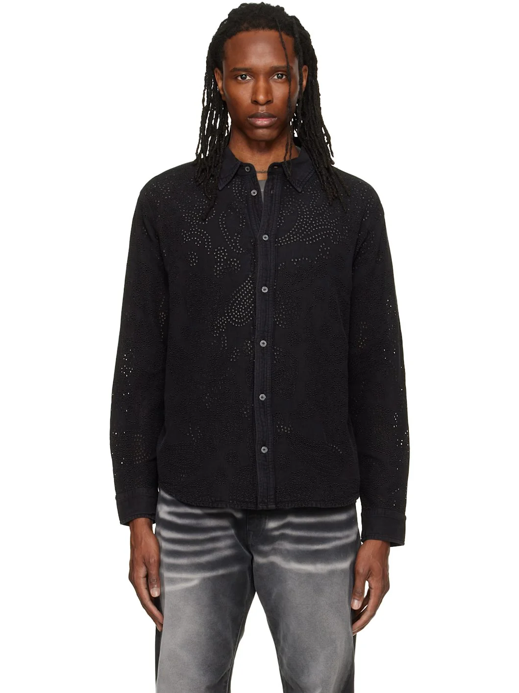 Black Cybilio Denim Shirt - 1