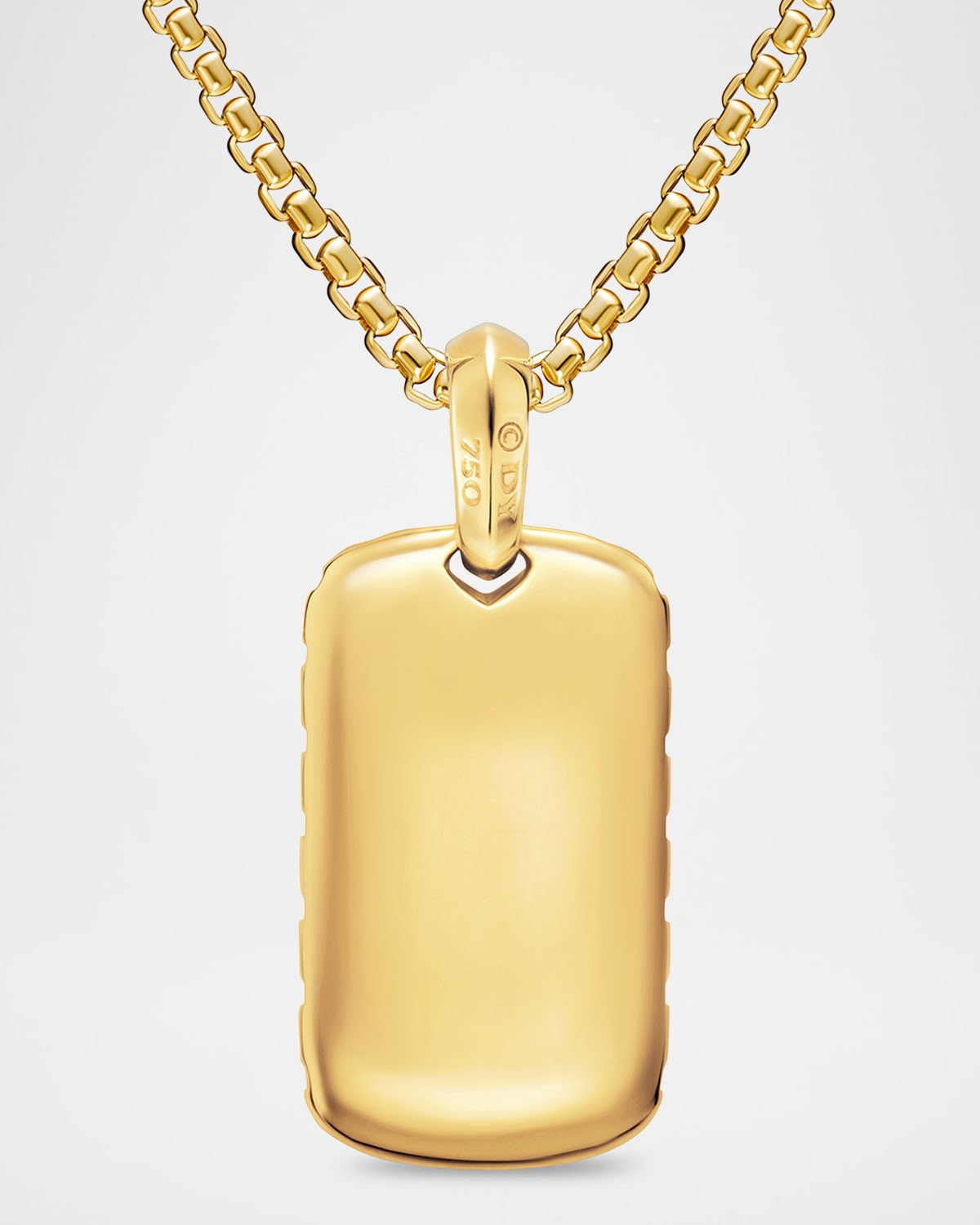 Men's Chevron Tag Enhancer in 18K Gold with Diamonds, 27mm - 6