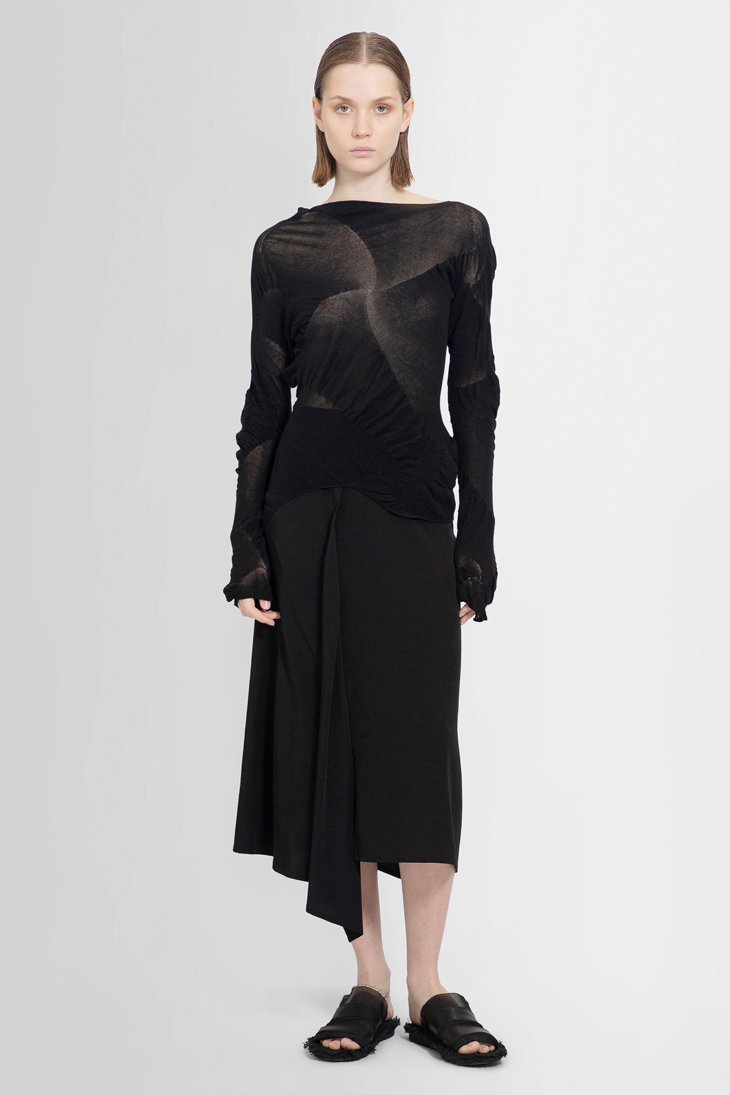 YOHJI YAMAMOTO WOMAN BLACK KNITWEAR - 5