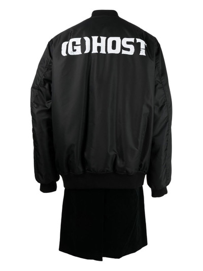 Raf Simons Ghost longline zip-up bomber jacket outlook
