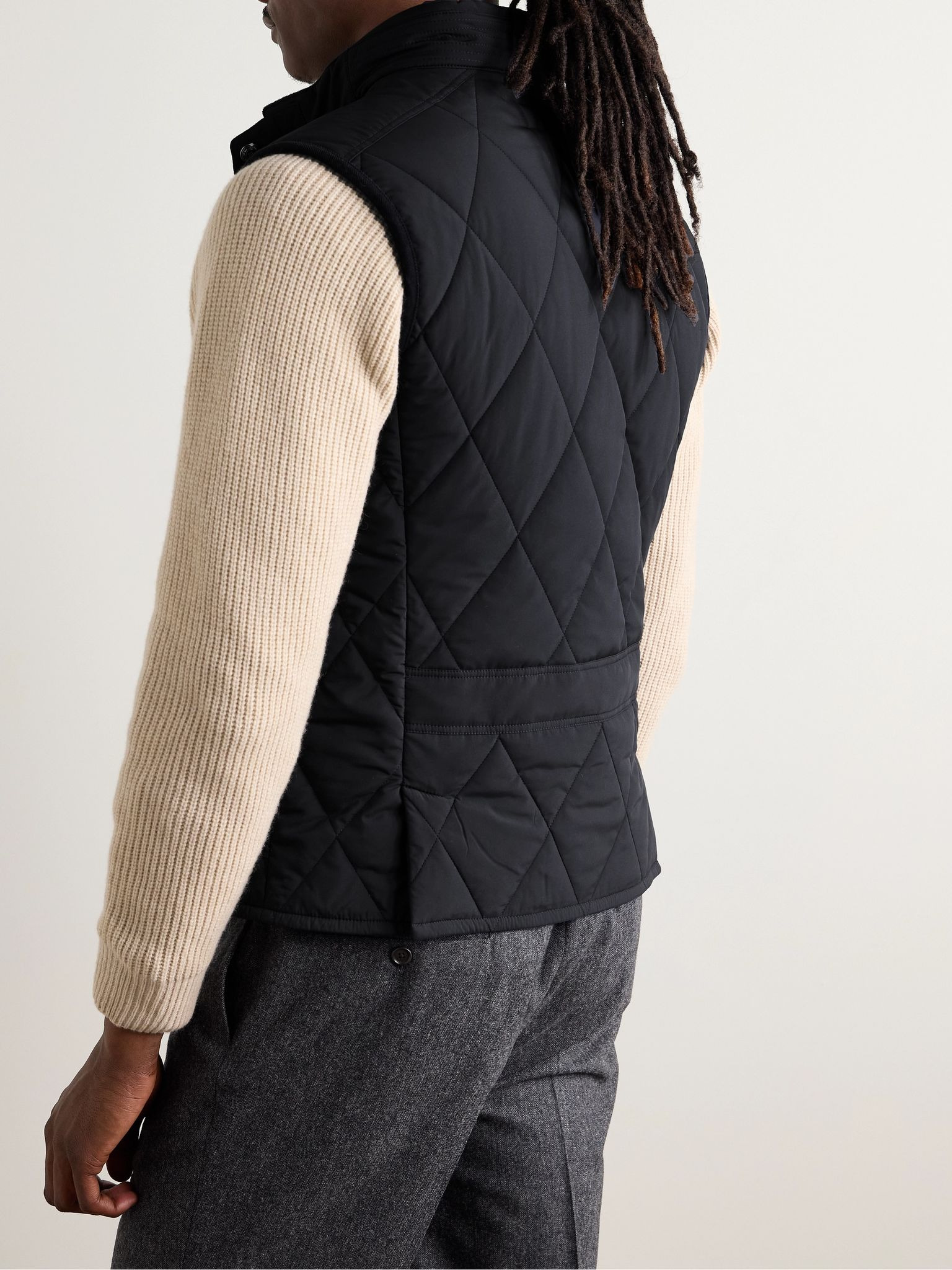 Carleton Slim-Fit Quilted Shell Down Gilet Blue - 3