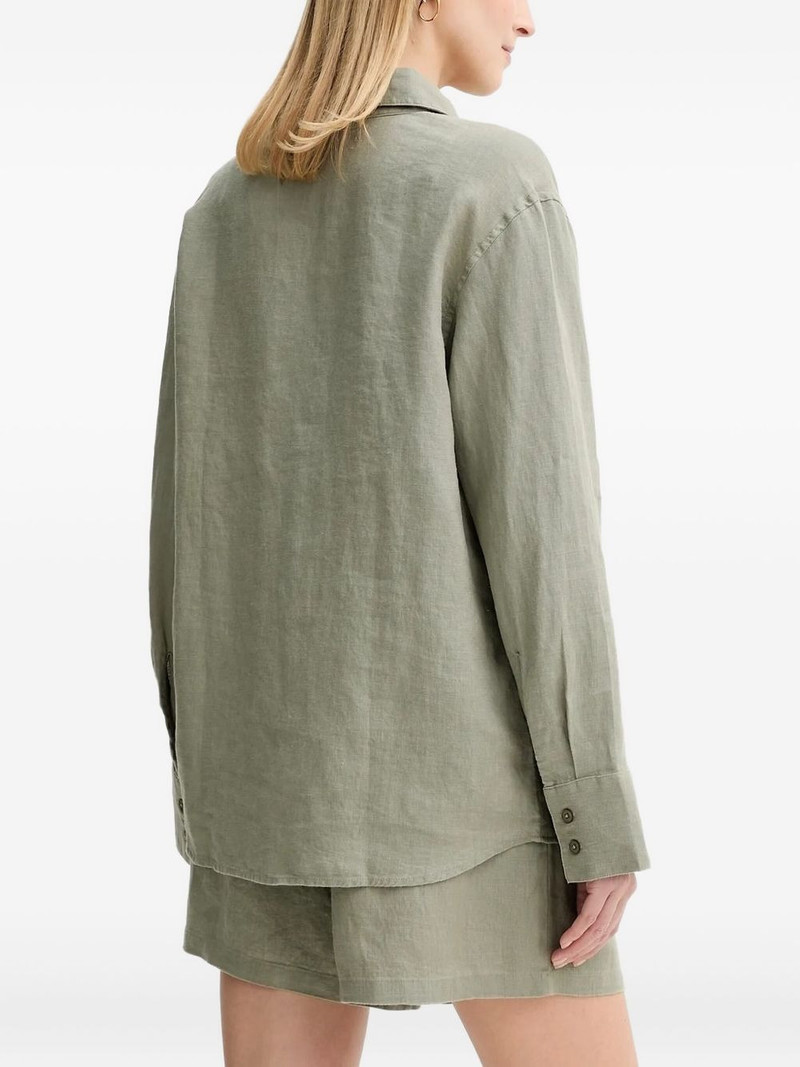 SAMSØE SAMSØE button-down linen shirt outlook