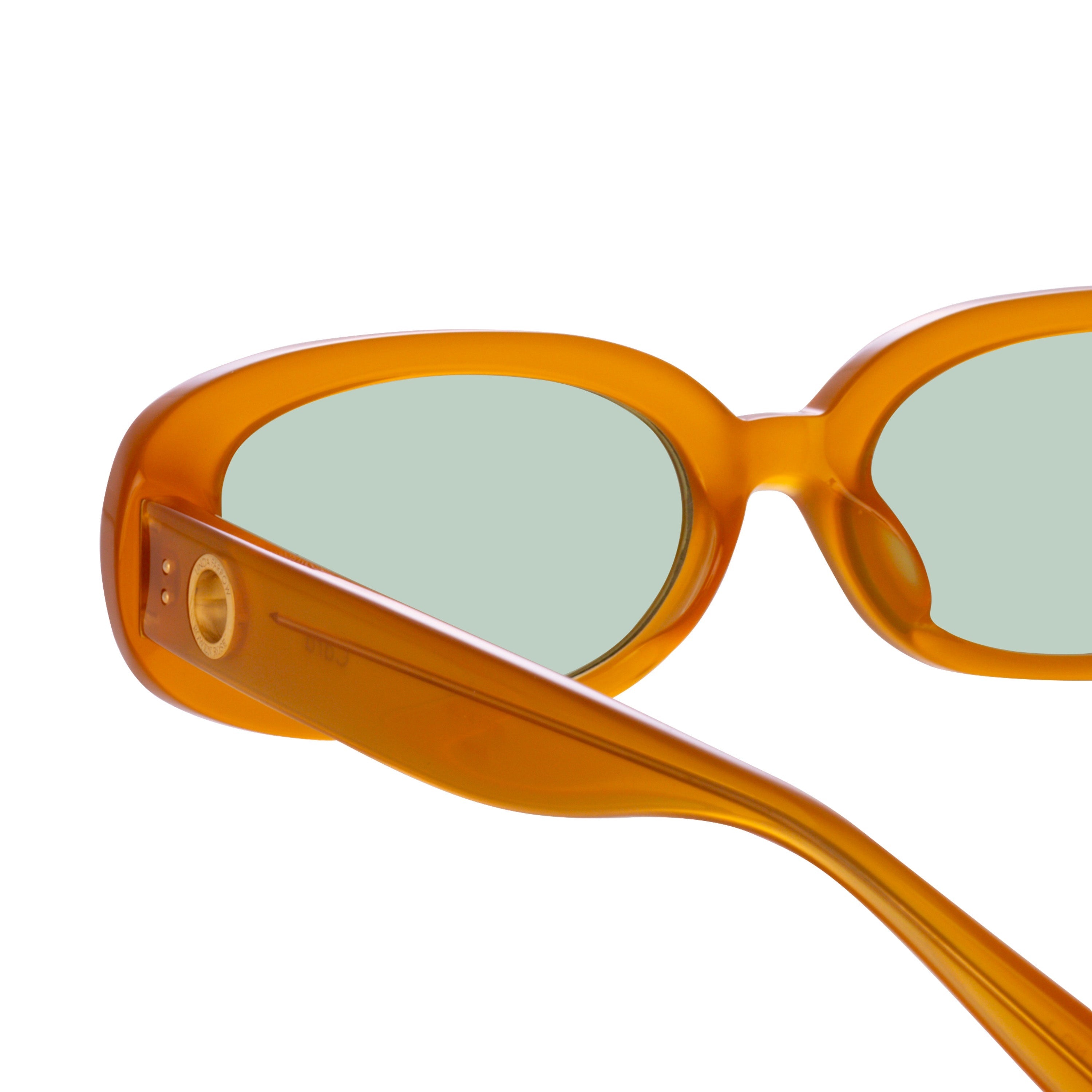 CARA OVAL SUNGLASSES IN HONEY - 5